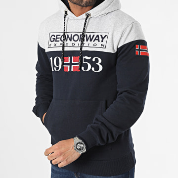 Geographical Norway - Gymclass Sudadera Con Capucha Y Cuello De Cremallera Rojo 439104