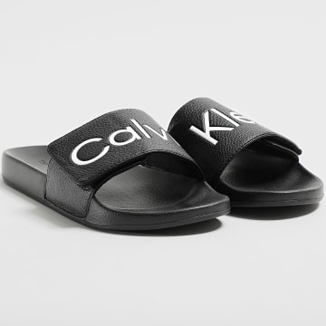  Calvin Klein - Claquettes Adjustable Pool Slide Mono 0957 Ck Black