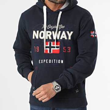  Geographical Norway - Sweat Capuche Guitre Bleu Marine