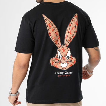  Looney Tunes - Tee Shirt Oversize Large Angry Bugs Bunny Monogram Noir Beige