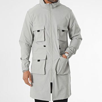  John H - Veste Zippée Longue Gris