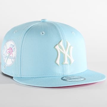  New Era - Casquette Snapback 9Fifty Pastel Patch New York Yankees Bleu Ciel