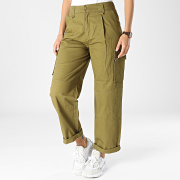 Only - Pantaloni Cargo Donna New Saige Straight Khaki Green