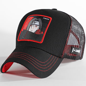  Capslab - Casquette Trucker Itachi Noir Rouge