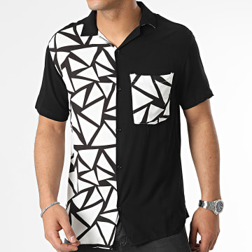 CAMISA MANGA CORTA blanca/negro