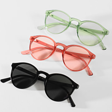 Urban Classics - Lote de 3 pares de gafas de sol TB3366 Negro Rosa Verde