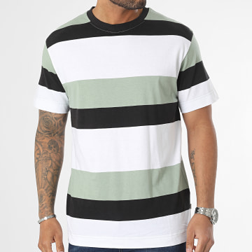 Solid - Camiseta Francesco 21107744 Negro Blanco Verde Caqui