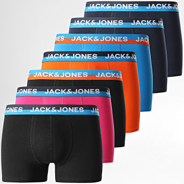  Jack And Jones - Lot De 7 Boxers Palm Bay Bleu Orange Rose