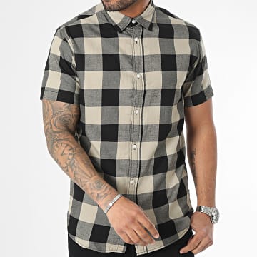 Chemise Manches Courtes En Lin à Carreaux - Marque Cubavera - Taille M - Occasion Très Bon état - Idéal été