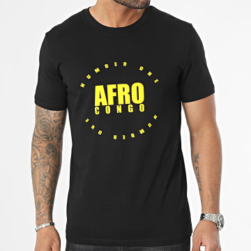 INNOSS'B - Tee Shirt Afro Congo Noir Jaune