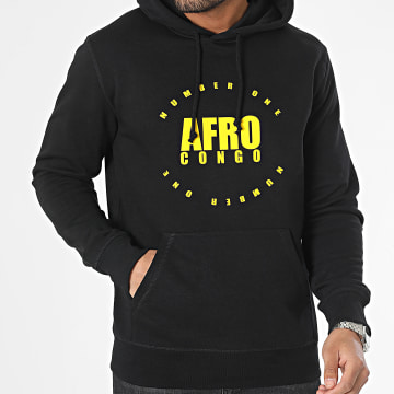 INNOSS'B - Sudadera Afro Congo Negro Amarillo