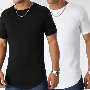 LBO - Lot De 2 Tee Shirts Oversize 0393 Noir Et Blanc