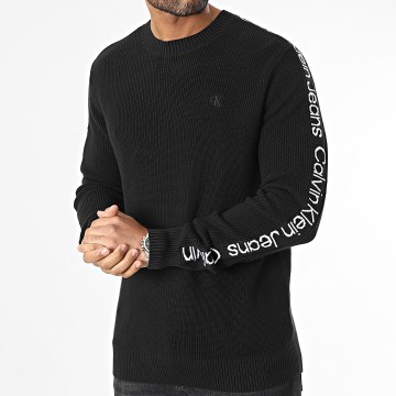  Calvin Klein - Pull Logo Tape Sweater 3808 Noir