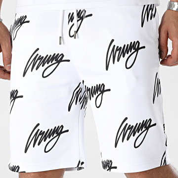 Wrung - Sign Jogging Shorts Blanco