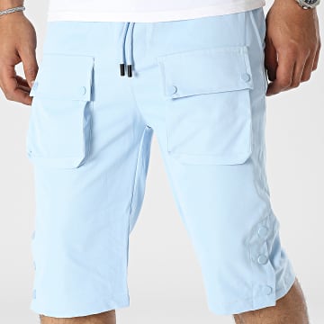 John H - Pantalones cortos cargo azul claro