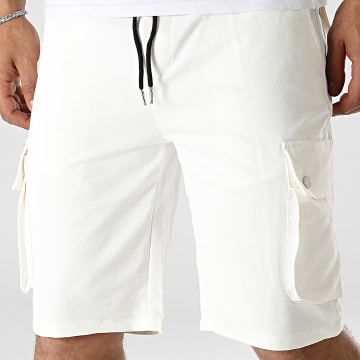 John H - Pantalones cortos cargo blancos