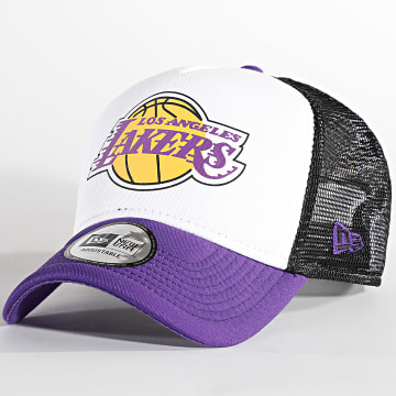 New Era - Los Angeles Lakers Trucker Team Colour Block Cap Purple White Black