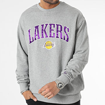 New Era - Los Angeles Lakers Sudadera cuello redondo 60357065 Gris jaspeado
