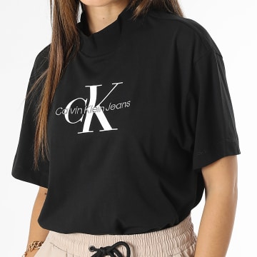 Calvin Klein - Maglietta da donna Archival Monologo 2130 nera