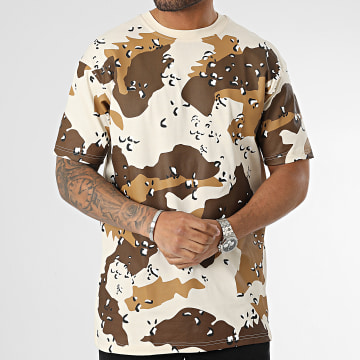 T-shirt Camouflage Wanabee - Beige Et Gris - Taille 44 - Coton - Occasion Très Bon état