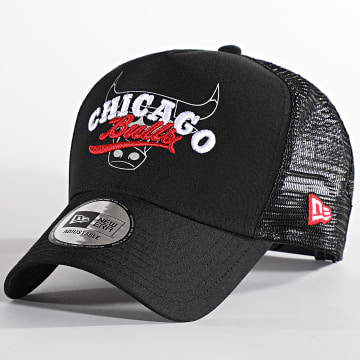  New Era - Casquette Trucker Logo Overlay Chicago Bulls Noir
