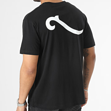  La Piraterie - Tee Shirt Oversize Large Wave Logo Noir Blanc