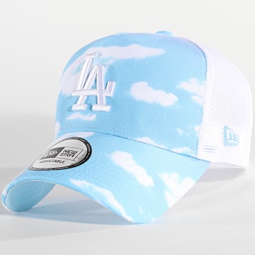  New Era - Casquette Trucker Cloud AOP Los Angeles Dodgers Bleu Clair