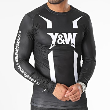  Y et W - Tee Shirt Manches Longues Haut Training Noir
