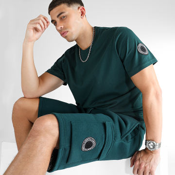  Final Club - Ensemble Tee Shirt Et Short Jogging 1108 1090 Vert Foncé