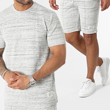 Classic Series - Set di maglietta e pantaloncini da jogging grigio chiaro screziato