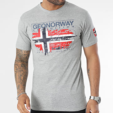 Geographical Norway - Tee Shirt Gris Chiné