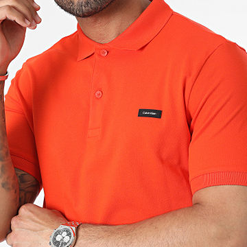  Calvin Klein - Polo Manches Courtes Stretch Pique Slim 1196 Orange