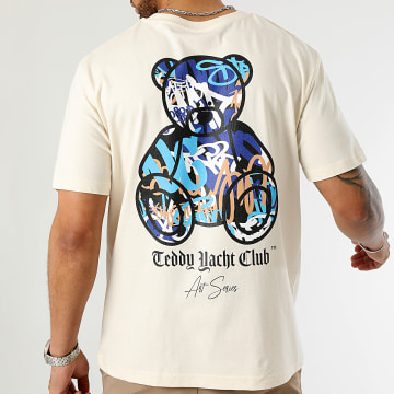  Teddy Yacht Club - Tee Shirt Oversize Large Art Series Blue Beige