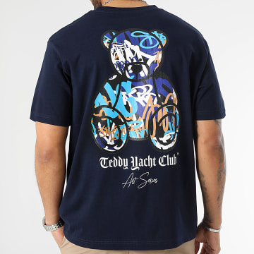  Teddy Yacht Club - Tee Shirt Oversize Large Art Series Blue Bleu Marine