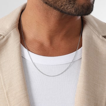 LBO - 1,5 mm zilveren Curbed Mesh ketting