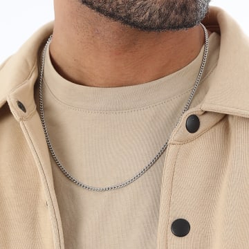LBO - Collar Cadena Curbed 3mm Plata