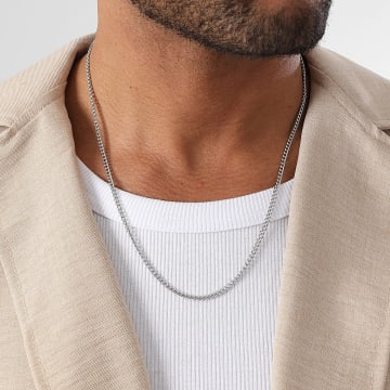 LBO - Collar Cadena Curbed 3mm Plata