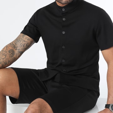  LBO - Ensemble Chemise Manches Courtes Et Short Chino 1070521 Noir
