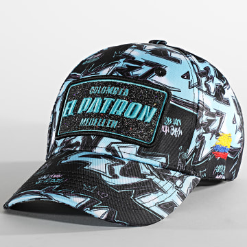  Skr - Casquette El Patron Print Noir Bleu