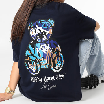 Teddy Yacht Club - Tee Shirt Oversize Large Femme Art Series Blue Bleu Marine