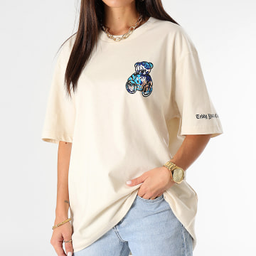 Teddy Yacht Club - Tee Shirt Oversize Large Donna Art Series Blu Front Beige