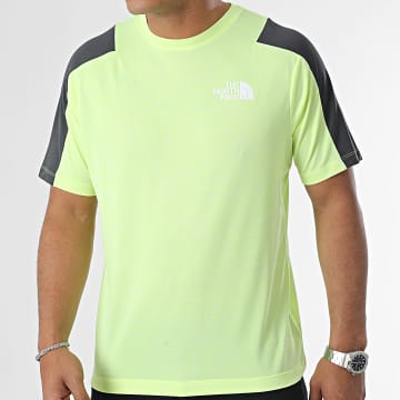 The North Face - Camiseta de rayas A823V Fluo Yellow
