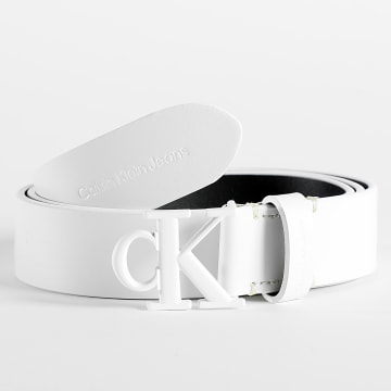  Calvin Klein - Ceinture Round Mono 0894 Blanc
