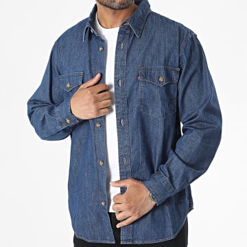 Levi's - A1919 Blauw denim Jean shirt met lange mouwen