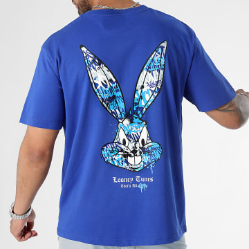  Looney Tunes - Tee Shirt Oversize Large Bugs Bunny Graff Milano Bleu Roi
