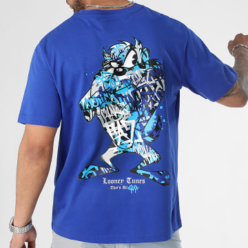 Looney Tunes - Tee Shirt Oversize Large Taz Graff Milano Bleu Roi