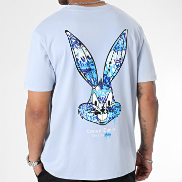  Looney Tunes - Tee Shirt Oversize Large Bugs Bunny Graff Milano Bleu Ciel