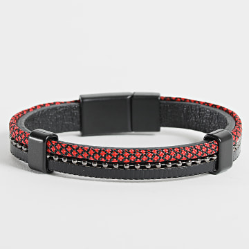  Black Needle - Bracelet Noir Rouge