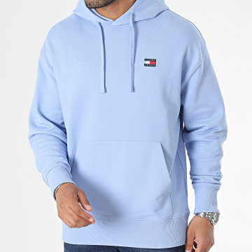 Tommy Jeans - Sweat Capuche Relax Badge 6369 Bleu Clair