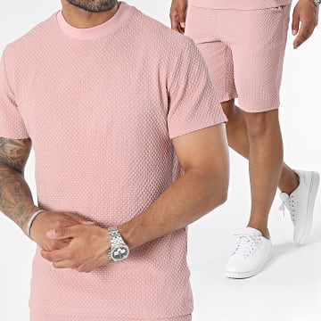 Classic Series - Set di maglietta e pantaloncini da jogging rosa